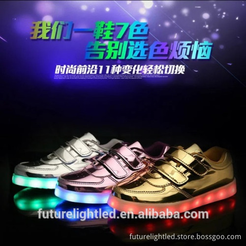 2017 rechargeable led flash shoes for kids